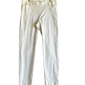 89th & Madison White Stretch Skinny Jegging Pants Trouser